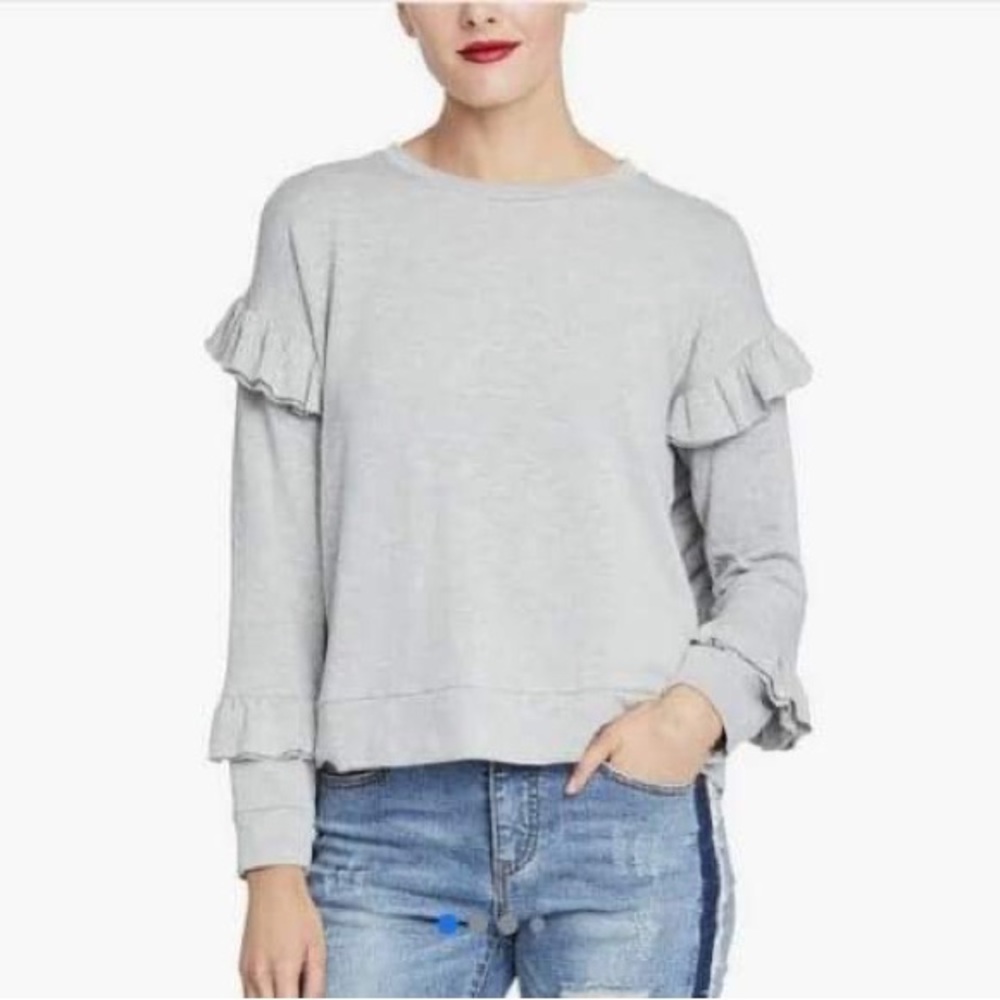 Rachel Roy Ruffled Sweater Grey